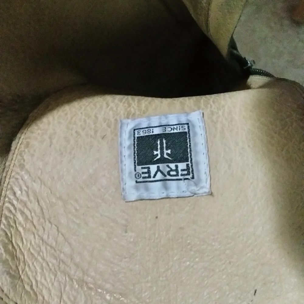 frye authentic leather size 10 lace up tall boots - Picture 5 of 8